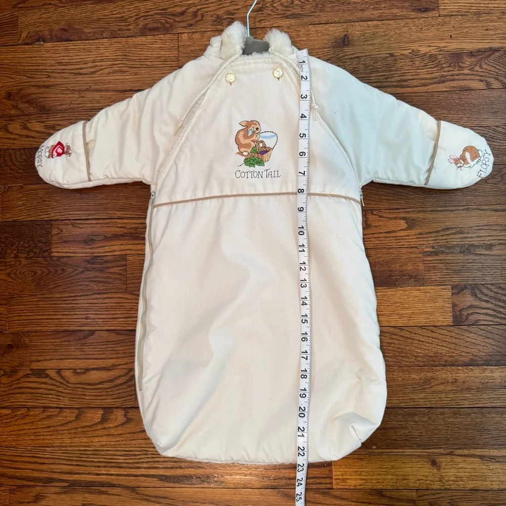 Beatrix Potter Quiltex‎ Vintage Peter Cotton Tail Embroidered Bunting 0-6 months